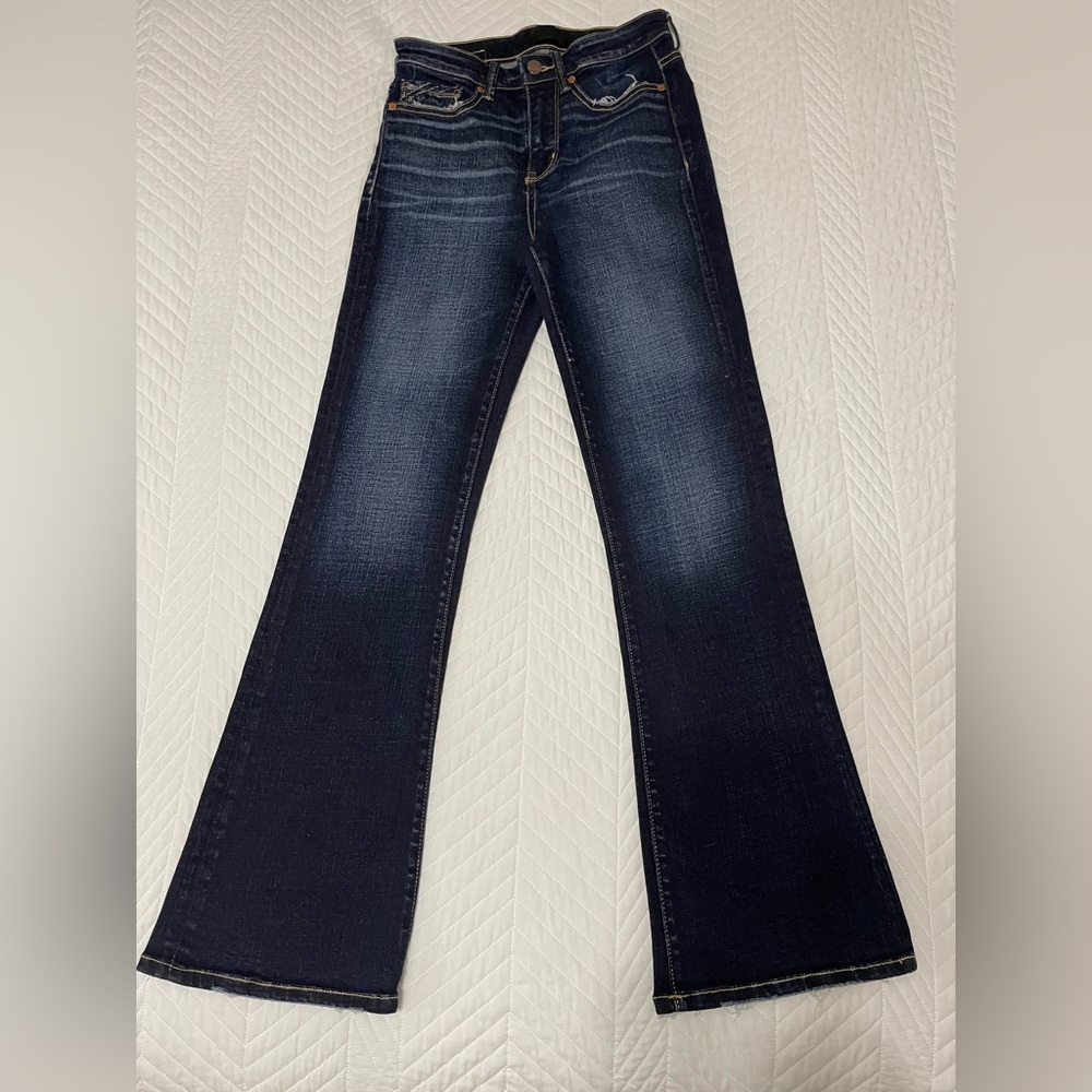 Size 25x30  Bootcut High Rise Jeans Buckle Black
